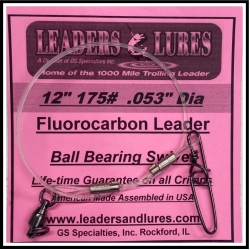 175# 12" Fluorocarbon Leader .053" Dia